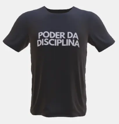 Modelo da camisa Poder da Disciplina