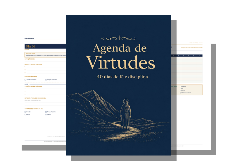 Mockup da Agenda de Virtudes